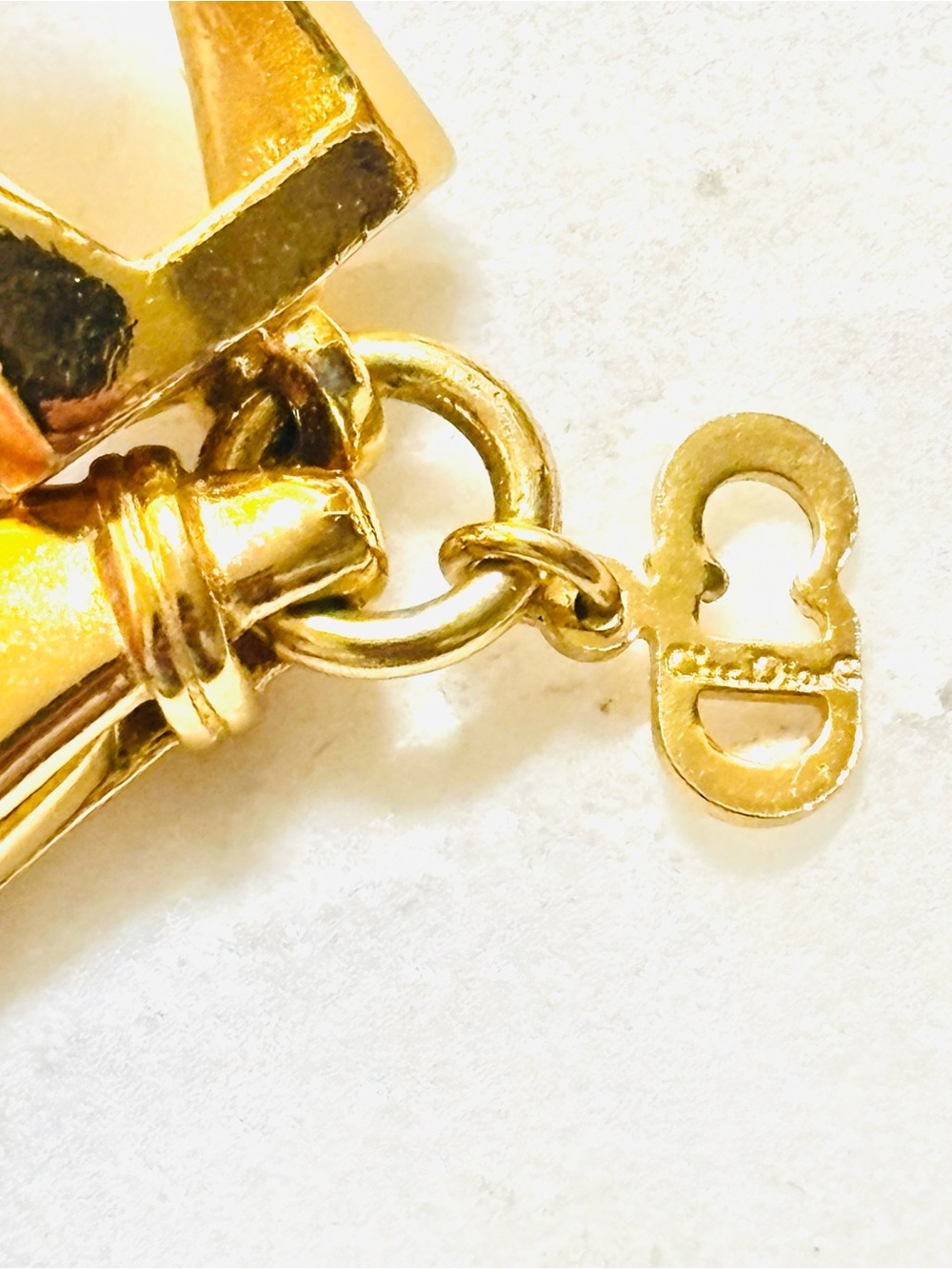 Vintage Dior Gold Chunky Curb Link Necklace 1980s - Picture 9 of 10